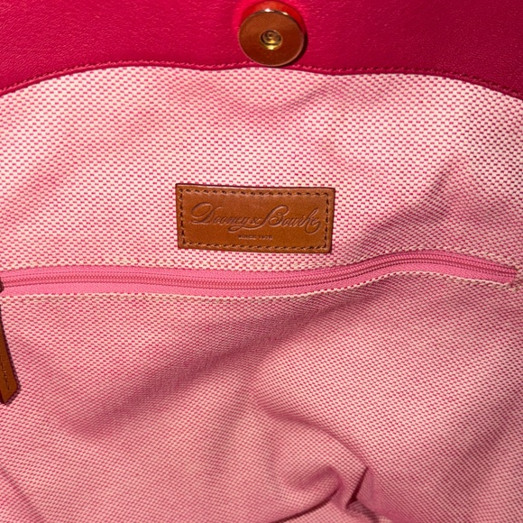 Dooney & Bourke Red and Tan Leather Tote - Picture 10 of 13